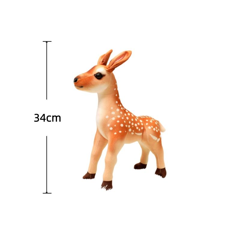 Jouets Peluches Cerf Tacheté Simulés Jouets Cerf Hobbies Collection Décoration Maison Jouet Animal Simulé Jouets Enfants Cadeau d'Anniversaire Créatif