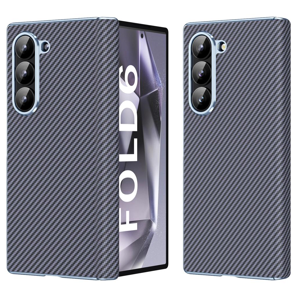 For Samsung Galaxy Z Fold6 5G Case Leather+PC Phone Cover with Hinge Protection