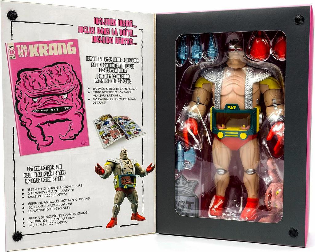 Mutant Turtles Original Series Royal Subject BST AXN 8 Inch Action Figure Special Pack with Comic Kraang TV Anime Classic Turtle Old Turtle Ninja
