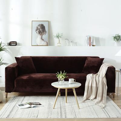 Winter Plush Elastic Integrated Sofa Slipcover Nordic Simple Solid Color All-Inclusive Sofa Cover