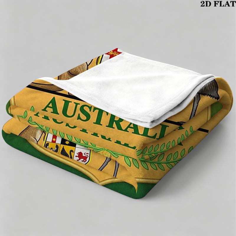 Socceroos Print Flannel Blanket High Quality Warm Comfortable Cover for All Seasons Perfect for Gifts Home Decor