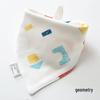 Pure Cotton Baby Drool Bib: Double-Layer Triangle Scarf with Snap Closure, Anti-Spit Up for Newborns