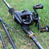 BaitCasting Rods + Reels Combos Casting Fishing Rod Reel Combos with 4 Section Baitcaster Rod