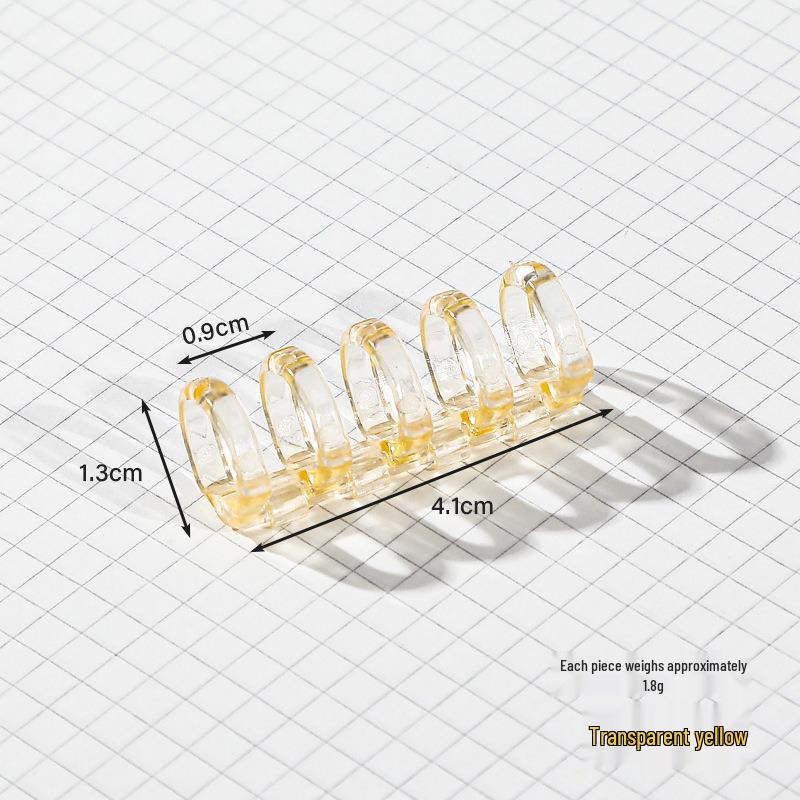 5-Hole Clear Plastic Binder Rings for Books - Detachable Binding Clips