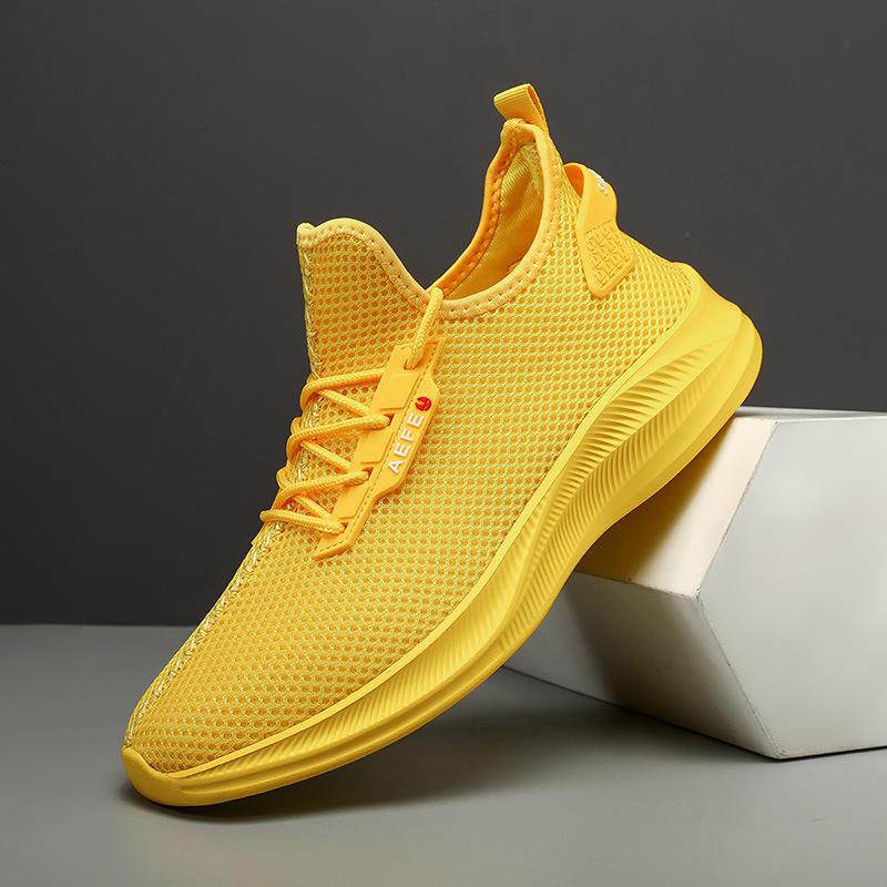 Herrenschuhe Fly-Woven Mesh Atmungsaktive Freizeitschuhe Übergröße Board Sportschuhe Herren