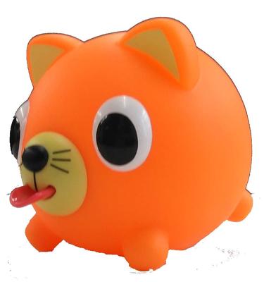 Sunsmile Jabber Ball Neon Cat (Orange)
