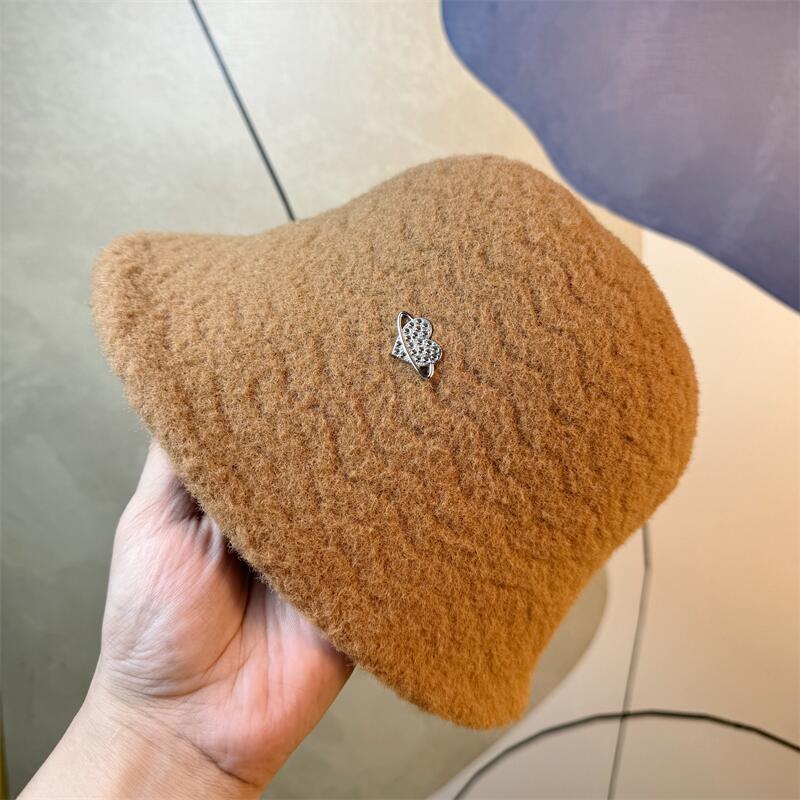 

New Korean Style Autumn and Winter Warm and Lazy Style Woolen Hat for Women Ear Protection Knitted Pullover Hat Fashionable and Cute Can Be Rolled Adjustable