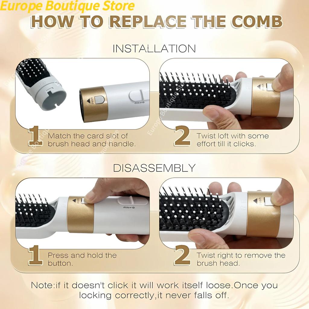 Professional 5 In 1 Hair Dryer Hot Air Comb Curler For Dyson Airwrap Hair Dryer Styling Tool Hair Straightener Hairdressing Tool