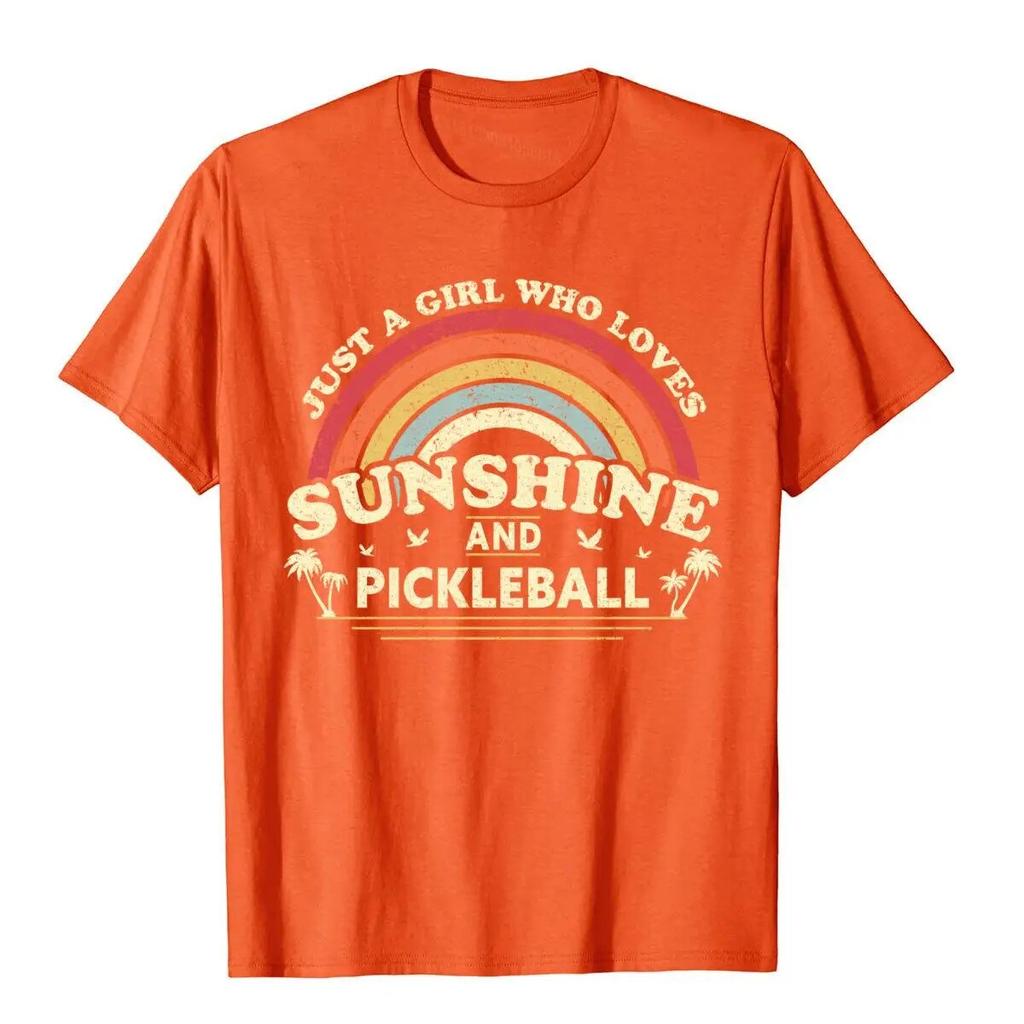 Pickleball Shirt. A Girl Who Loves Sunshine And Pickleball T-Shirt Cottonized Tees Funny Unisexs Top T-Shirts Normcore