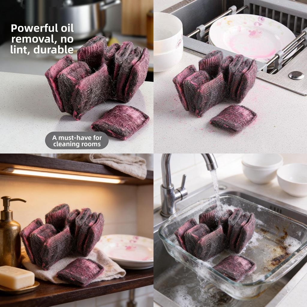 Stainless Steel Scrubber For Kitchen Cleaning With Anti Oil Function For Dishwashing And Grease Removal