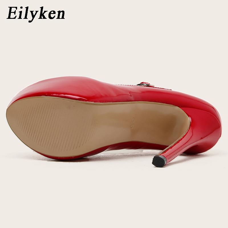 Escarpins Sexy à Plateforme et Bride à Boucle, Bout Rond, Talons Très Hauts, Chaussures de Club de Strip-teaseuse, taille 35-42