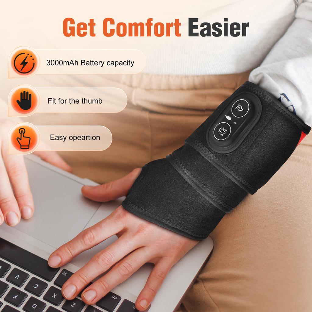 Multifunctional Heating Wrist Protector Sport Protection Hand Massager Support Wristband Pad Brace Tool Heat Health Care Device