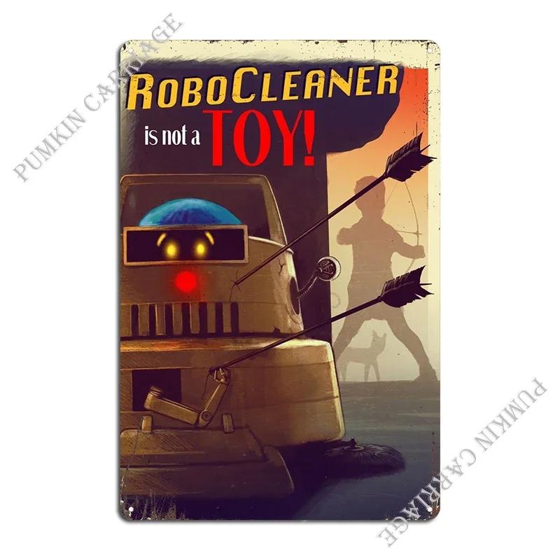 Robocleaner Metal Signs Bar Wall Cave Designing Retro Tin Sign Poster