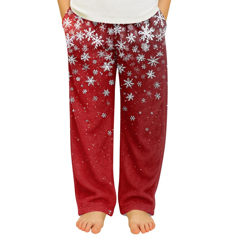 Kinder Weiche Bequeme Pyjamahose Lässig Weihnachtsprint Haushose