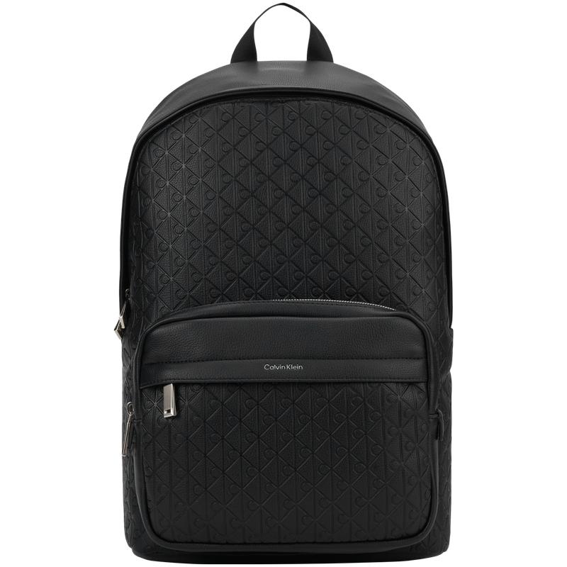 

Calvin Klein Monogram Pattern Large Capacity Fabric Backpack Men Backpacks Space-Black 4D3202G-UB1 Basic Set (Bag)