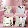 Classic Japanese Lady Pillow Case Anti-Dustmite Pillowcase Invisible Zipper Silky Short Plush Sofa Cushion Cover