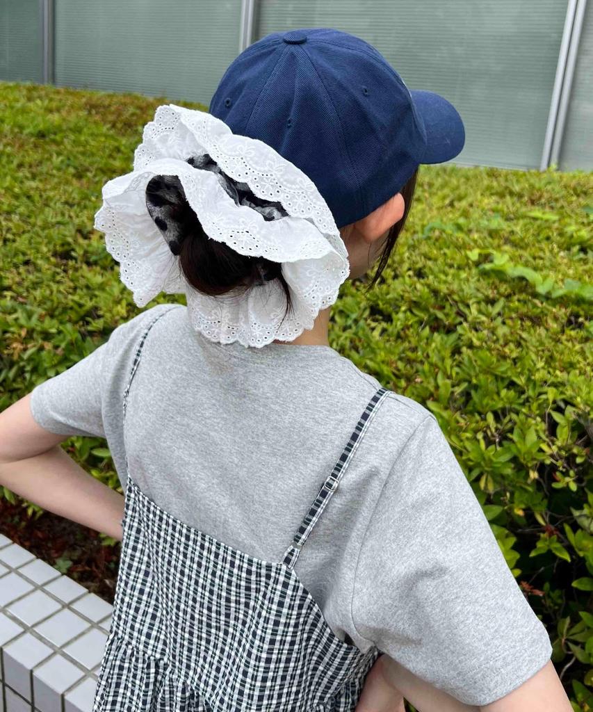 WEGO WC Leopard Lace Scrunchie Hair Girly and Gift for Size Gray Accessory, Cute, Women, F,