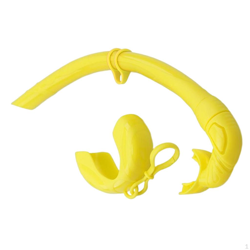 Tuba de Snorkeling J Pliable Flexible Humide pour Adultes Noir