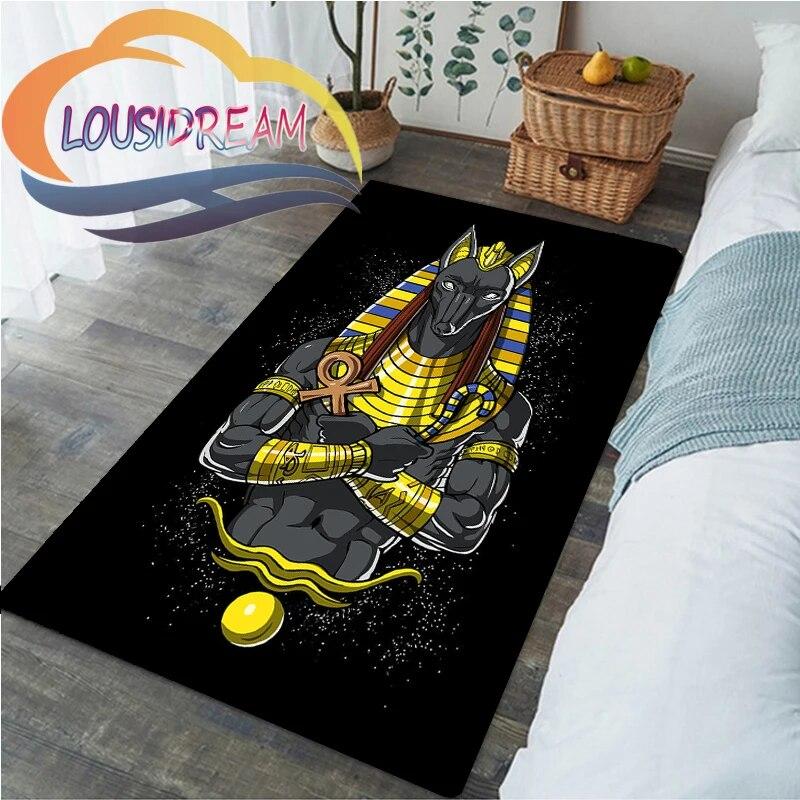 Horus Zeul egiptean antic Ochiul Egiptului Faraonul Anubis fata. Sufragerie moale Covor Acasă Covoraș copii