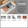 Black Nano 304 Stainless Steel Kitchen Sink: Large Single Bowl Vegetable Washing Basin