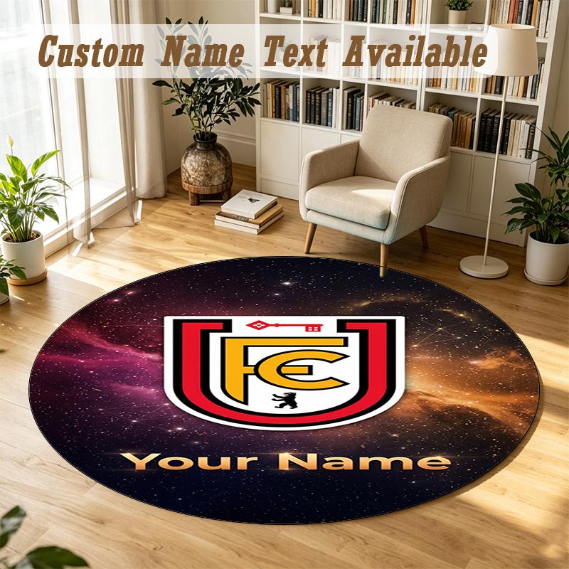 Round Rug Custom NameUnion Berlin FC Pattern Non Slip Carpet Home Floor Decor