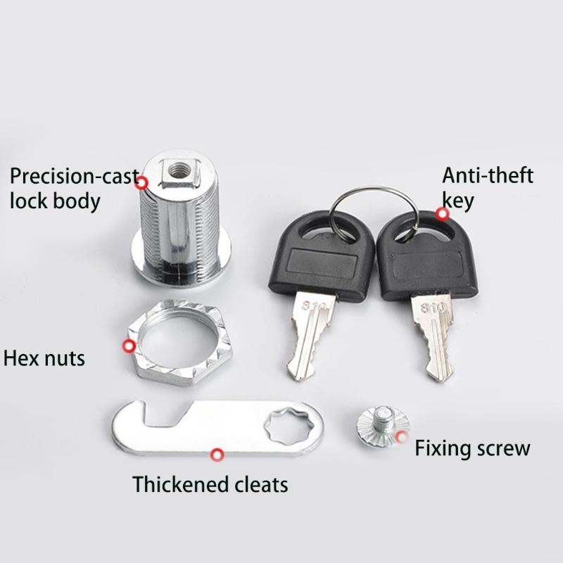 Letter Box Cam Cylinder Locks Zinc Alloy Drawer Locks with 2 Keys Cabinet Lock Security Furniture Locks Multi-size