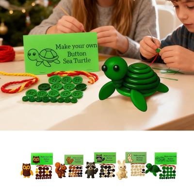 DIY Knopf Schneemann Ornament Set