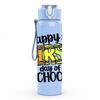1PC Happy First Day Of School Art 750ml Color Plastic Sports Water Bottle Leakproof Flip Straw Lid Suitable for Sports Office Home Use