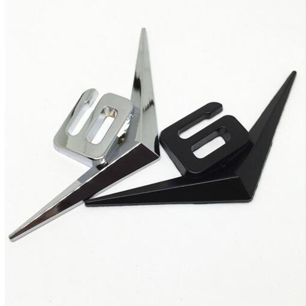 1Pcs 3D Metal Car Decoration Decal Metal Self Adhesive V6 V8 V12Truck Car Badge Emblem Sticker for Universal Cars