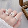 Elegant 3D Bow Lace Ring for Women - Adjustable Open Design, Light Luxury & Versatile for Any Occasion.