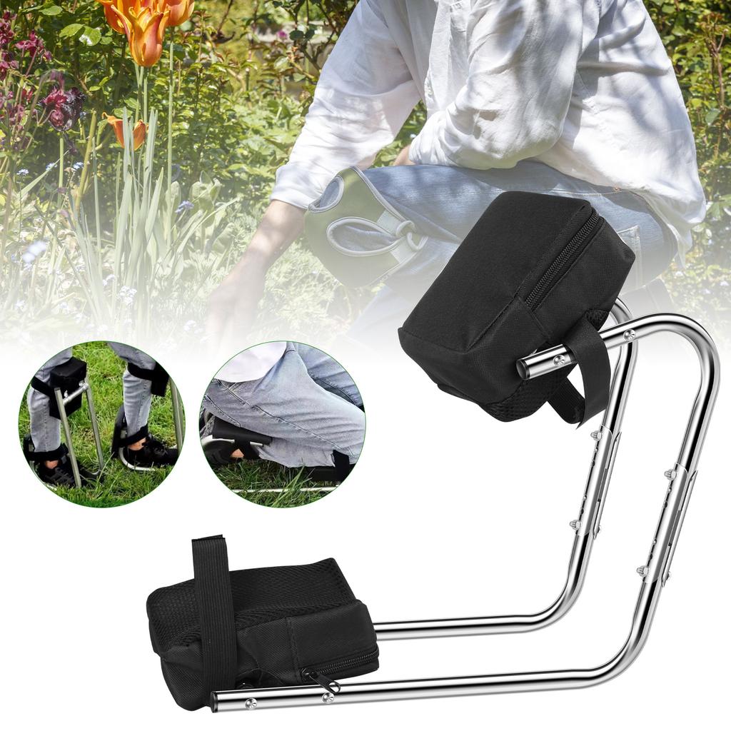 Garden Kneeler Seat Aluminum Alloy Gardening Knee Cushion Wear Resistant Farm Knee Support Ergonomic Gardening Kneeling Mat Easy