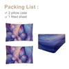 Butterfly Flowery 3-Piece Bedding Set With Two Pillowcases, Suitable For Living Room And Bedroom (Nature, Room, Decor)