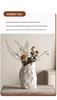 French Retro Cream Ceramic Vase for Floral Arrangements – Elegant Living Room & Dining Table Decor