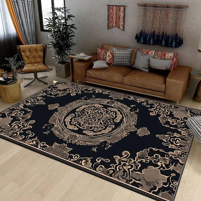 Dragon Pattern Luxury Carpet Anti -slip Mechanical Washable Rugs for Living Room Area Rug Door Mat Bedroom Decor Birthday Gift