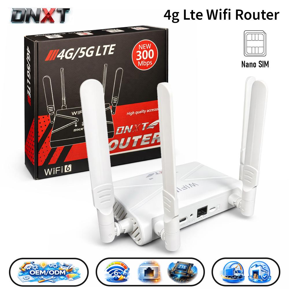 DNXT Rooters Wifi Use Sim Card WiFi6 High Speed Wifi Router WAN/LAN Cat4 Wifi Router Sim AP Mode Routeur a Power Bank Work Use
