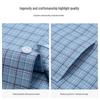 Romons Men's All-Cotton Plaid Long-Sleeve Shirt