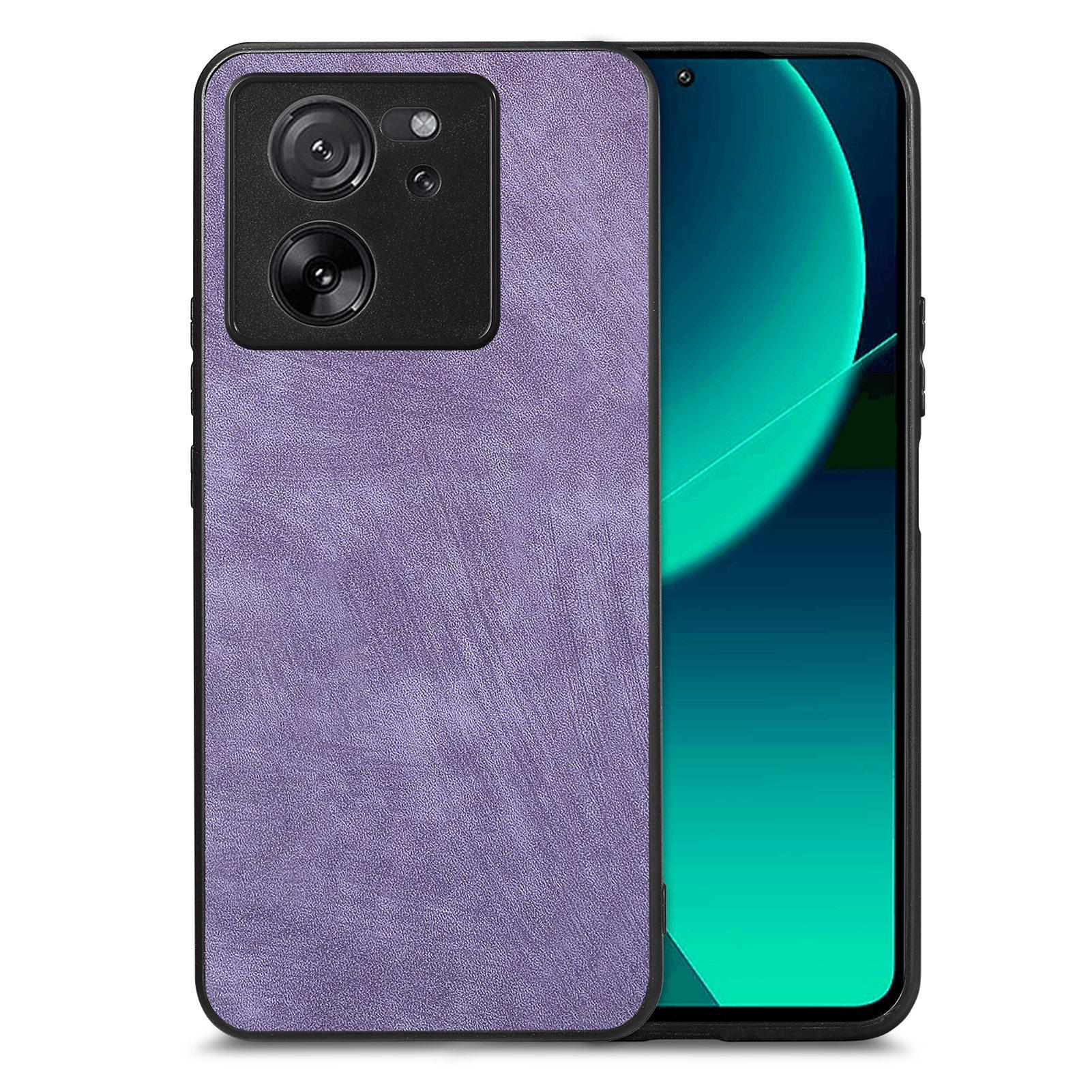 

Для Xiaomi 13T Чехол Противоударный Тонкий Ретро Кожа Задняя Крышка Телефона Purple