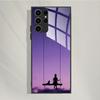 For Samsung Galaxy S25 Ultra Case Tempered Glass Case Cool Painted Phone Cases For Samsung S25 Ultra Cover S25ultra 5G Fundas