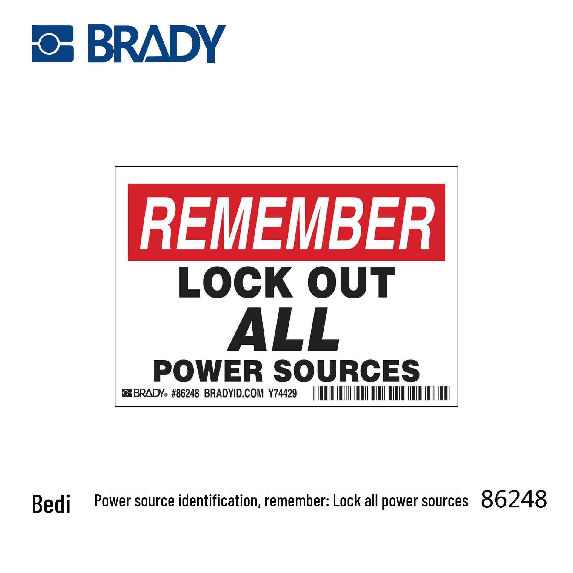 US BEDI Self-Adhesive Polyester Fiber Electrical Safety Label Sticker
