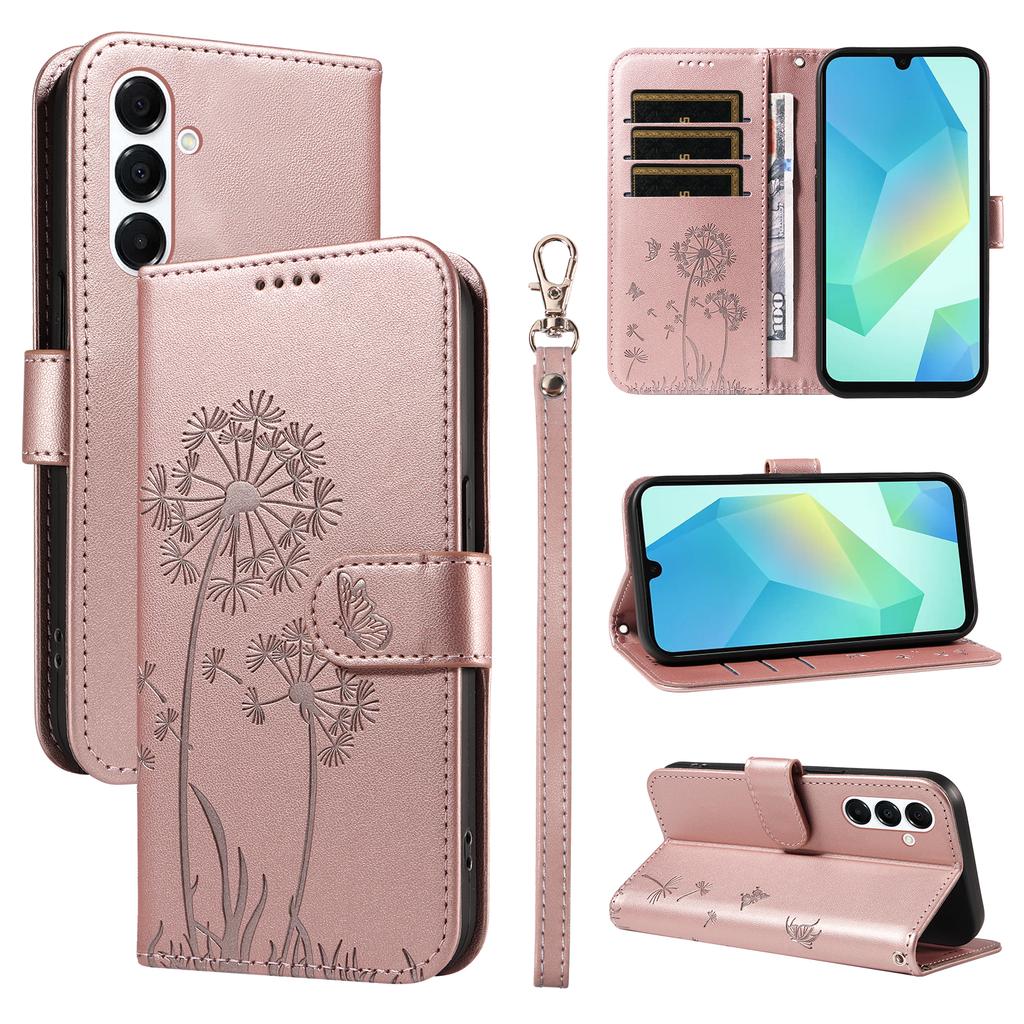 For Samsung Galaxy A55 5G Leather Case Wallet Phone Cover Dandelion Imprint