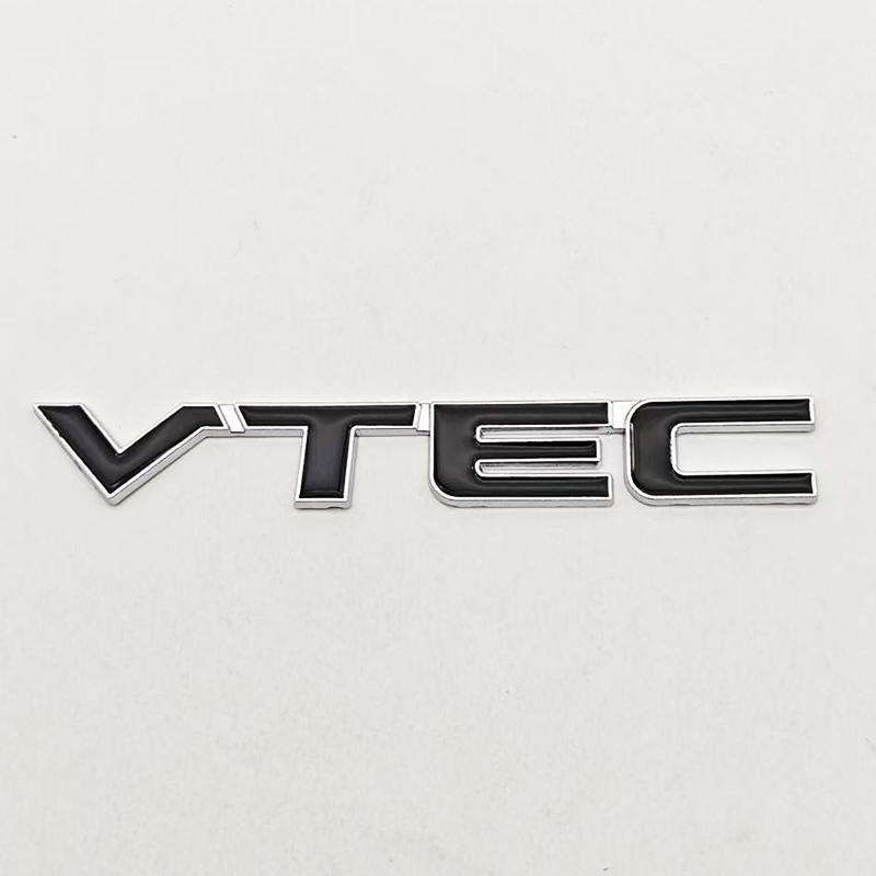 3D Metal Car Styling Logo VTEC Badge Front Grille Emblem Rear Trunk Sticker For Honda Civic Type R S SI Accord Fit CRV SUV