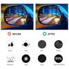 2Pcs Oval 100x150mm Car Rear View Mirror Film PET Anti-Fog Rainproof Mirror Film with Tools