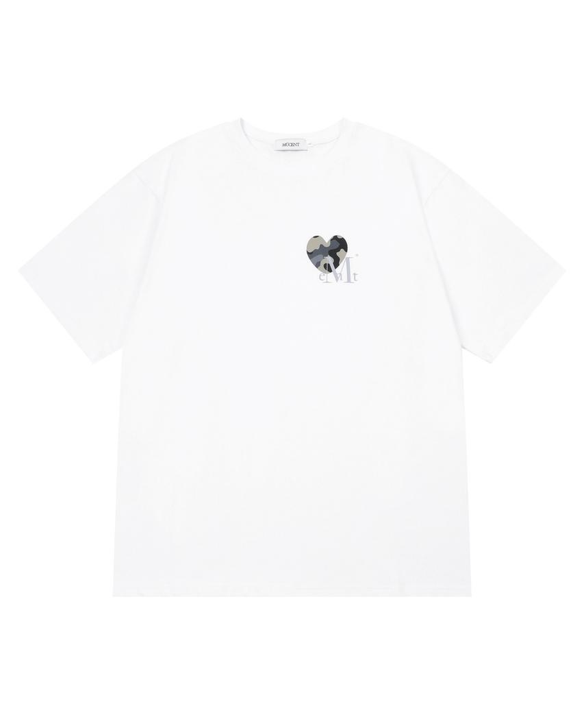 MUCENT Camo Heart Small Logo Short Sleeve T-Shirt Unisex (2 Colors)