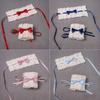 Handmade Sweet Lolita Hair Accessory Set - Lace Bow Clip Headband Tea Party Style