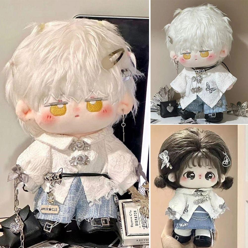

20CM Doll Clothes Changing Dress Game Doll Blouse Pants Suit Cotton Stuffed Doll Boy Suit
