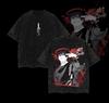 Jujutsu Kaisen Toji Fushiguro T-shirt Non Zenin Grafica Uomo Stampa Posteriore Lavaggio Acido Streetwear Anime Cotone Top Maglietta