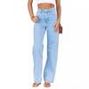 2025 Women's Commuting Wide-Leg Jeans: Washed Elastic European-American Style