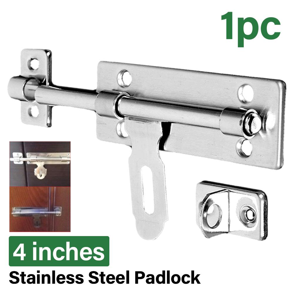 1Pcs 4/6Inch Replacement Door Lock Padlock Barrel Bolt Latch Clasp Set Stainless Steel Lock Bolt For Door Window Drawer Cupboard