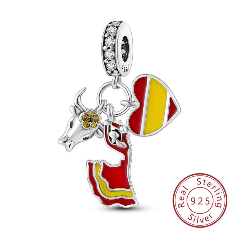 Original Charms Bead Copper Paris Tower Car Map Castle Travel Charms Fit Pendant Bracelets Women Diy Jewelry Making