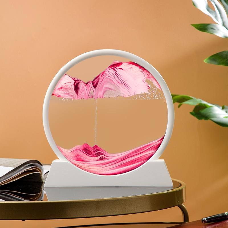 

3D Стекло Движущийся Песок Искусство Креативный Песочный Пейзаж в Движении Дисплей Текущий Песок Рамка Песочные Часы Картина для Домашнего Декора для Подарков 7inch